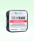 NutriMix DreamEase Raspberry Flavor dietary supplement packaging on a light green background