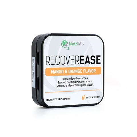 RecoverEase mango‑orange strips for rapid muscle recovery, fatigue reduction & inflammation defense.