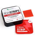 Single RevvStrip dissolving on tongue for jitter‑free focus and energy
